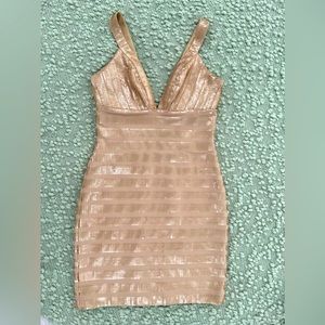 Gold Bebe Dress
